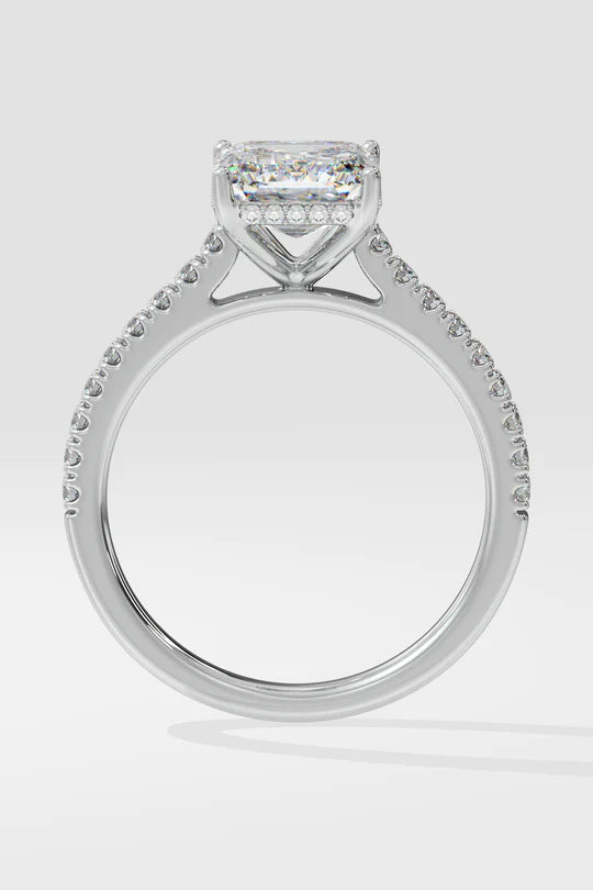 4ct Invisible Halo Solitaire diamond Ring